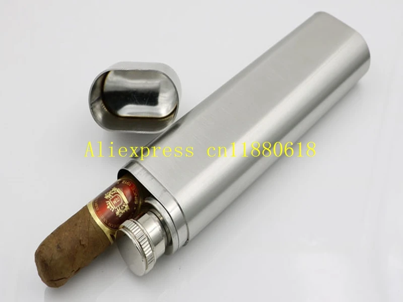 

50pcs/lot Fast shipping Mini Hip Flasks 2 Oz Flat Multi-function Stainless Steel Hip Flask With Portable Cigar Pipe