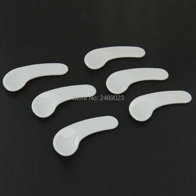 100pcs/lot White Cosmetic Spatula Plastic DIY Facial Mask Mixing Spatulas Spoon Stick Makeup Tools