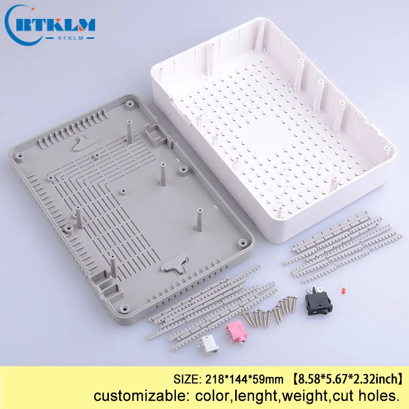 Plastic network enclosure abs junction box electronic instrument case diy project box custom wifi electric box IP54 218*144*59mm