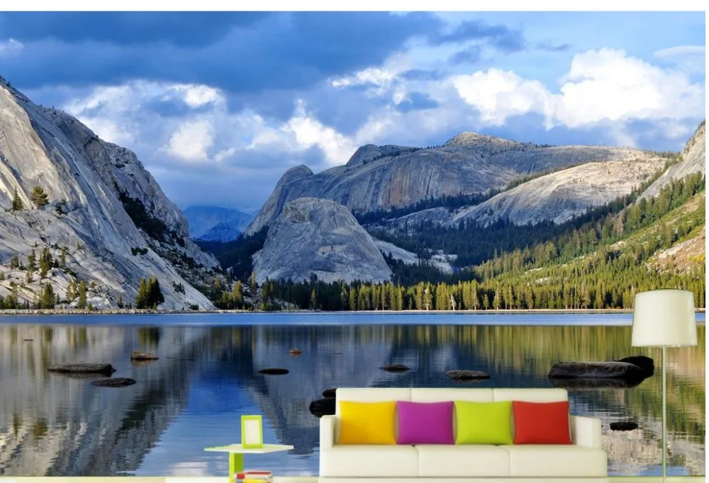 

Custom wallpaper murals Scenic mountains and rivers woods Landscape wallpaper murals Home Decoration