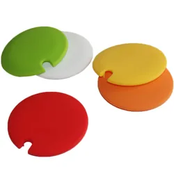 Cute Universal FDA Silicone Water Drinking Cup Lid Anti-dust Bowl Cover with Spoon Hole Diameter 10cm Heat-resistant