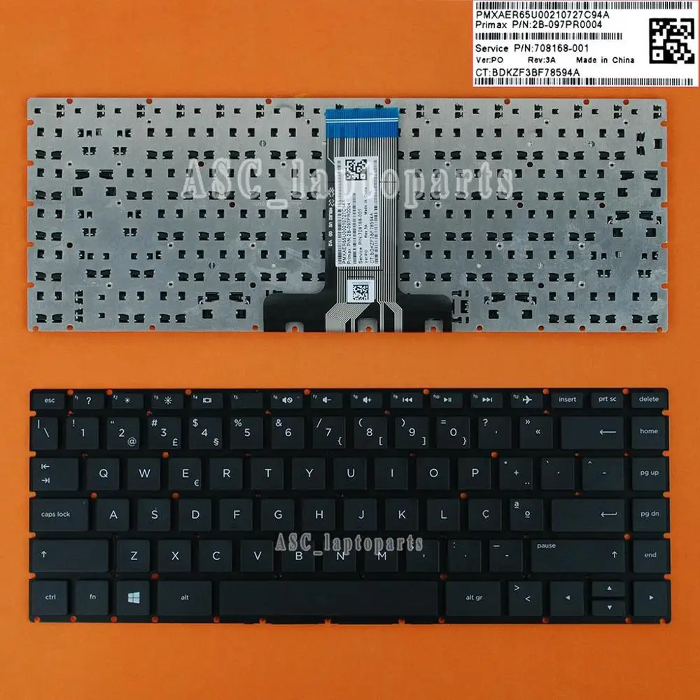 New Portuguese Teclado Keyboard For HP Pavilion x360 14m-cd0005dx x360 14m-cd0001dx 14m-cd0003dx 14-cd000 NO Frame, NO Backlit