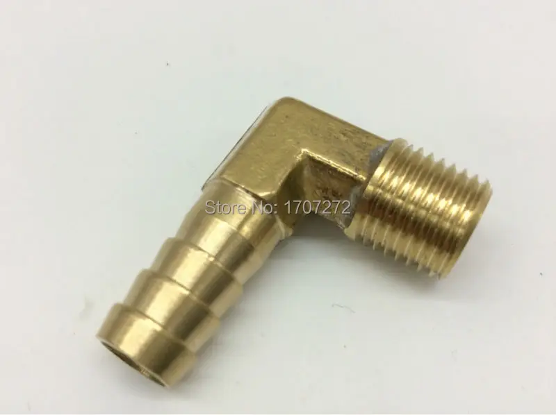 

free shipping 12mm Hose Barb x 1/8" inch Male BSP Thread Elbow Brass Barbed Fitting Coupler Connector Adapter