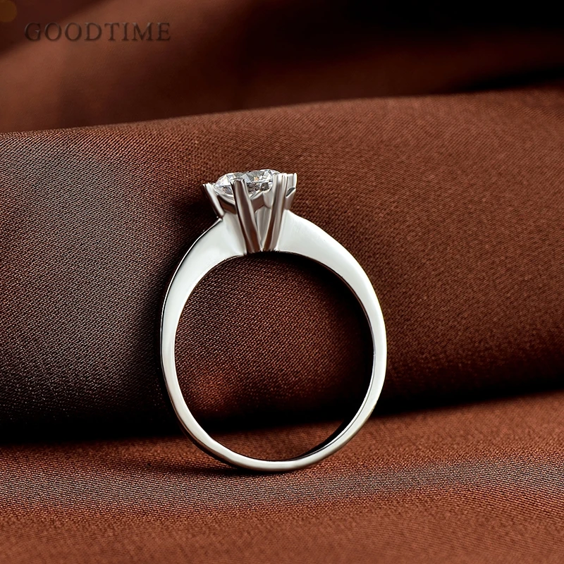 Bague de mariage en argent Sterling 925 pour femme, bijoux à la mode, bague brillante en zircone, cadeau pour femme