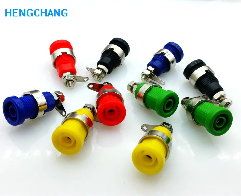 10Pcs 4mm Multimeter Instrument Socket 4MM Binding Post Banana Socket Panel Mount Test Probe Connector