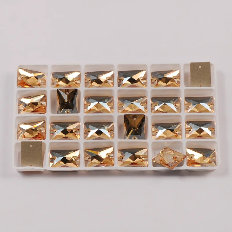 Gemischte Formen Aufnähsteine 001GSHA Kristall Golden Shadow Strasssteine Aufnähknöpfe DIY Kleidung Handwerk Kleid Rivoli Drop Strass – Detail 5