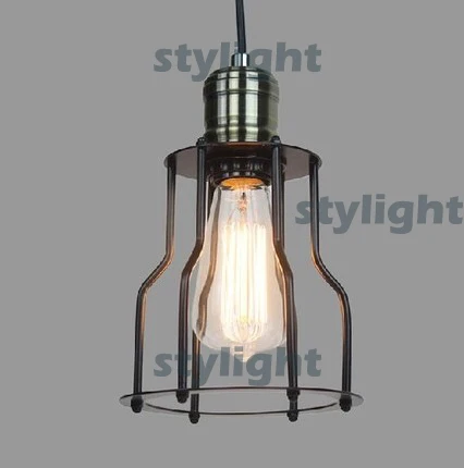 Pendant lamp LOFT edison chandelier lighting Vintage CAGE FILAMENT PENDANT industrial lighting Edison-style filament bulb black