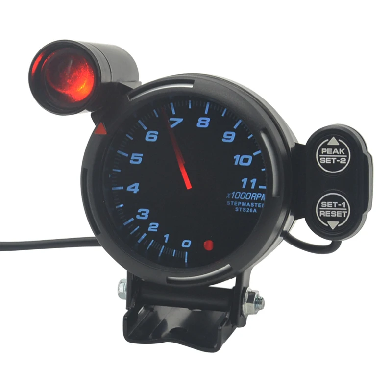 80mm High Speed Stepper Motor Auto Tachometer Gauge For Car 1/2/3/4/5/6-/7/8 Cylinder Engine 11000RPM Shift-Light Meter