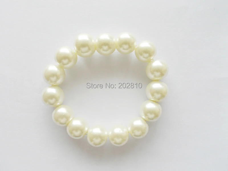 Jewelry factory wholesale 15pcs beads fashion trendy charm 14mm Pearl Bracelets bangle best quality