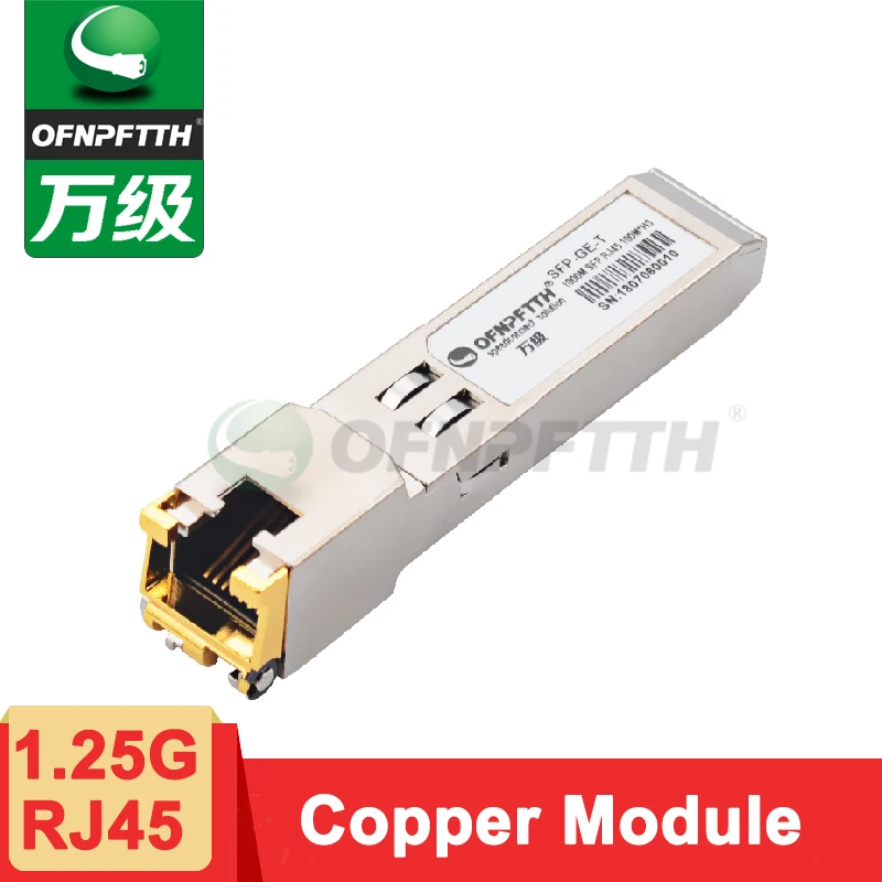 OFNPFTTH 1.25G 10/100/1000M Base-T Gigabit RJ45 Copper SFP Module