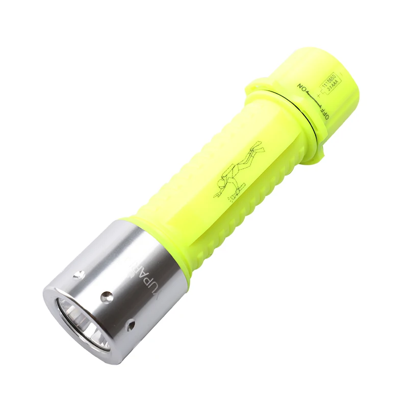 YUPARD XM-L2 led Diving Waterproof Underwater Flashlight Lamp Torch 3 Mode T6 LED 18650/AAA rechargeable battery yellow light