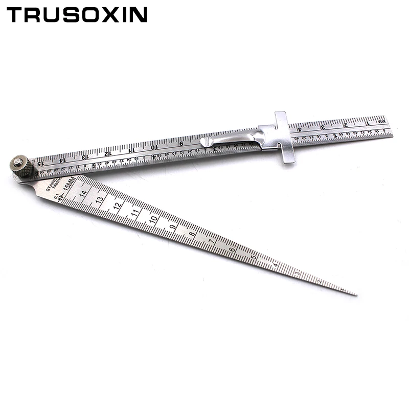 Welder Tools Stainless Steel Welding Taper Feeler Gauge Gage Stainless Steel Depth Ruler Hole Inspection For Measurement Tool