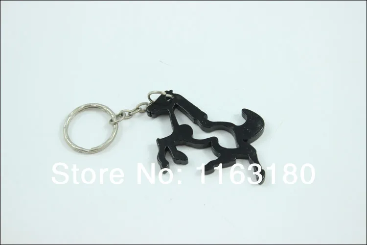 36 pcs/lot  Aluminum alloy metal horse shaped keychain bottle opener promotion gift-free shipping