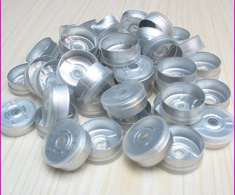 1000pcs 20mm Color Option Aluminum Plastic Cap Glass Vial Caps Seal Tear off Cap Aluminium tops for crimp glass vial