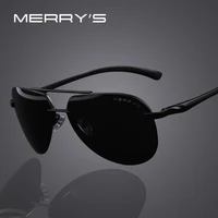 Marca MERRYS, gafas de sol polarizadas 100% con montura de aleación de aluminio para hombre, gafas de sol de conducción a la moda para hombre S8281