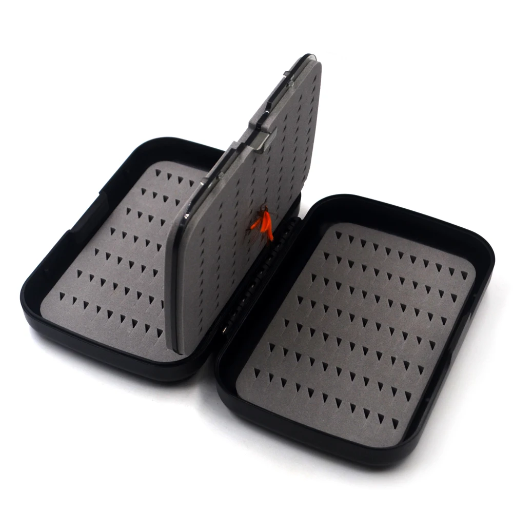 MNFT 1Pcs  Waterproof Fly Fishing Box Slit Foam Fishing Pocket Size Box Flies Nymphs Ice Fishing Lures Fly Tackle Storage Case