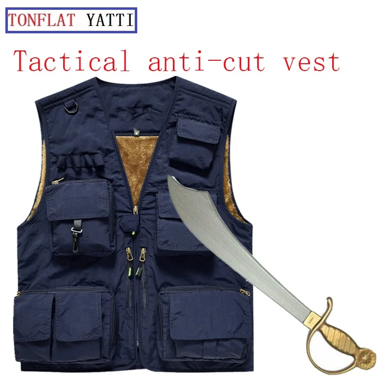 

2020 New Self Defense Tactical Swat Police Gear Anti Cut Knife Cut Resistant Armor Anti Vest Military Security Clothin 4 Colors