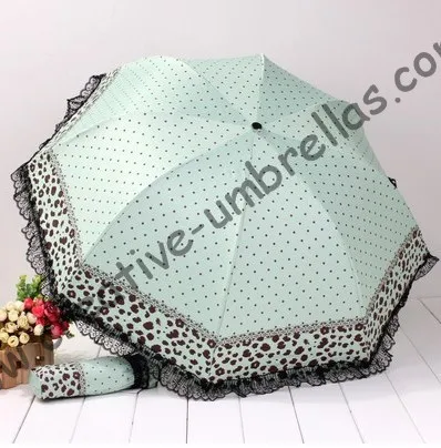 

Imitation paradise parasol,UPF>40+,ladies'parasol,silver coating(UV protecting),boder embroidery,leopard desgin