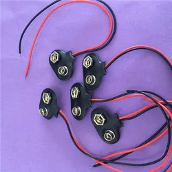 5PC ST076Y 9 V Batterie Schnalle 6F22 Batterie Halter Typ T und I Kabel Stecker Linie länge 15CM DIY Werkzeug Teile Hallo-Q Im Angebot