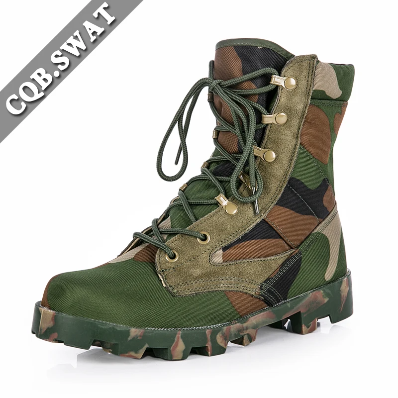 CQB.SWAT 2018 Summer Combat Hiking Training Tactical Boots Black Sand Jungle Camouflage Climbing Wearable Boots Breathable