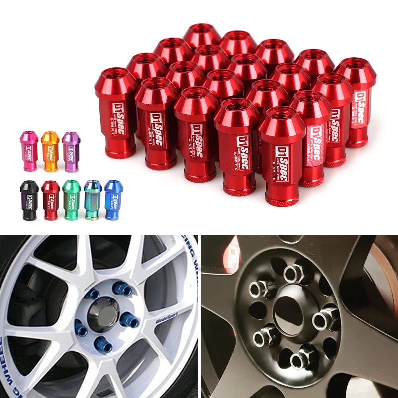 

20Pcs D1 Spec Universal Racing Wheel Lug Nuts Aluminum 50mm 40mm JDM Car Lug Wheel Nuts Screw M12 X1.25MM/M12 x 1.5MM