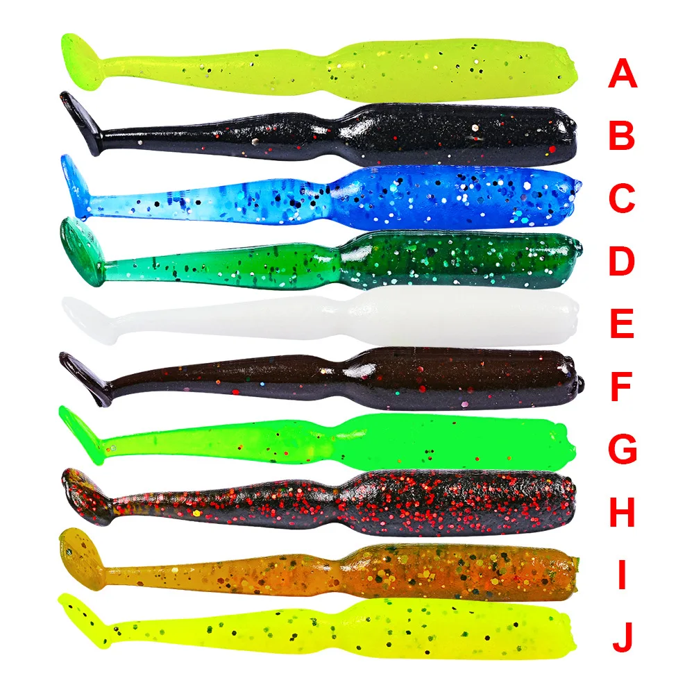 10pcs soft Jig Swim Shad Fishing Tackle 7.5/5.5cm 1.5/3.5g Artificial Bait Vivid Worm Soft Lures Silicone Pesca Fishing Wobblers