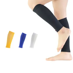 Manicotto di compressione per polpacci, aiuta le protezioni delle stecche per tibia, le maniche per le gambe a compressione per la corsa, calzini a compressione senza piedi (1 paio)