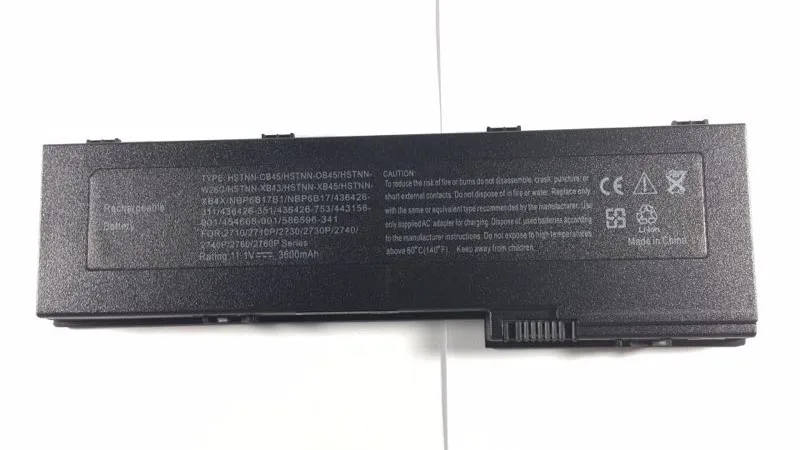 3800mAh Laptop Battery for HP EliteBook 2730p 2740p 2740w 2760p 2740p 2760p Tablet PC HSTNN-XB4X NBP6B17B1 OT06XL HSTNN-XB43