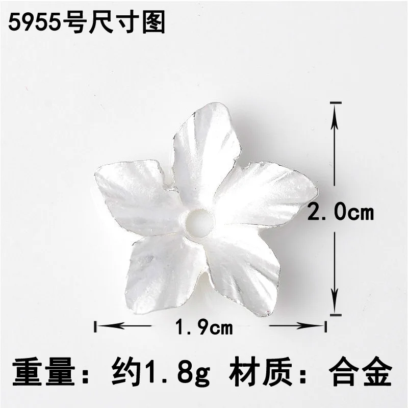 50pcs 15mm 20mm Silver Color Alloy Material Crystal Leaf Charm Flower pendant For Head DIY Wedding Handmade Jewelry Making