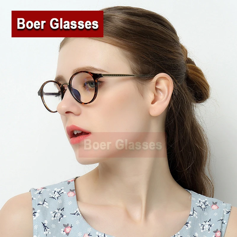 

New Fashion Retro Eyeglasses Full Rim Women Myopia Prescription Eye Glasses TR90 Eyewear Rxable 8003 (48-20-138)