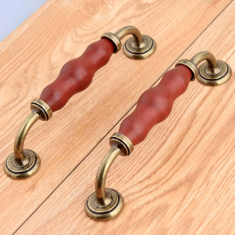 128mm American vintage style bronze kitchen cabinet cupboard door handles 5