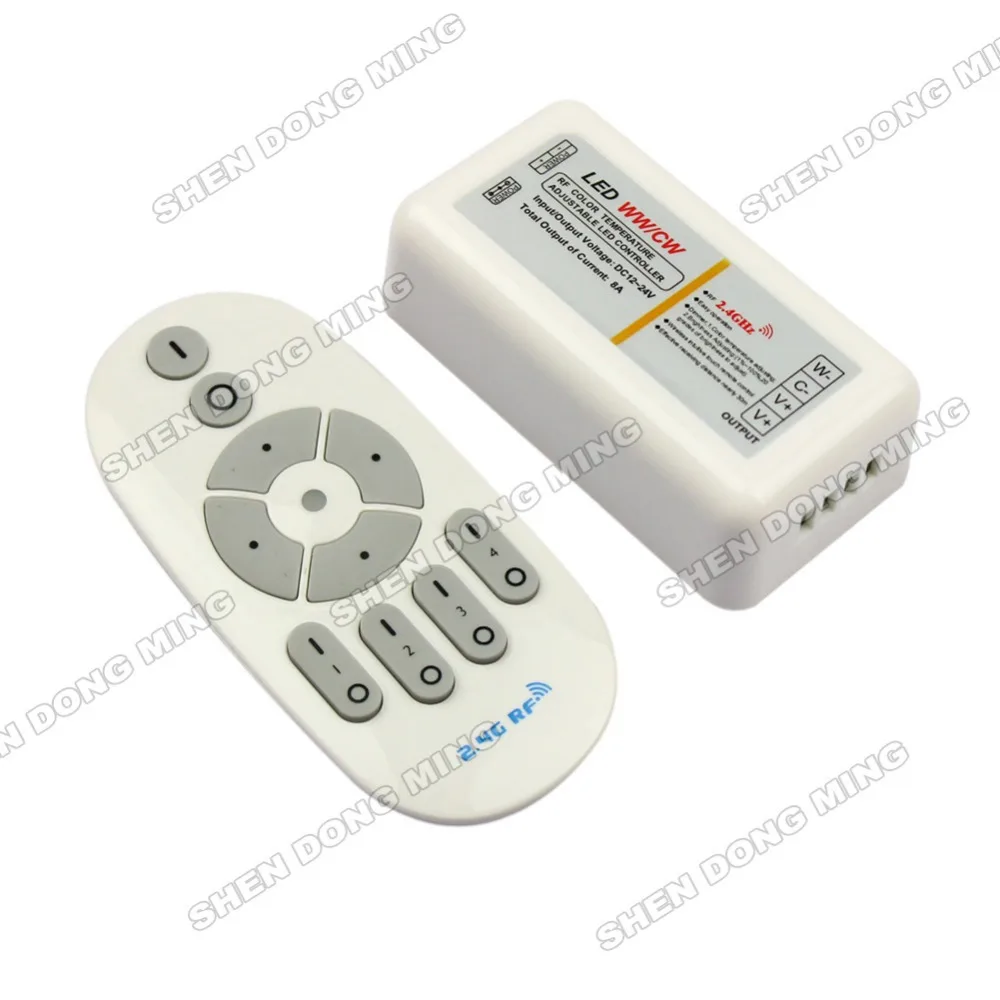 2.4G RF wireless Brightness Color Temperature Dimmable Adjustable led controller, Dual white 4-zone remote controller,5pcs/lot