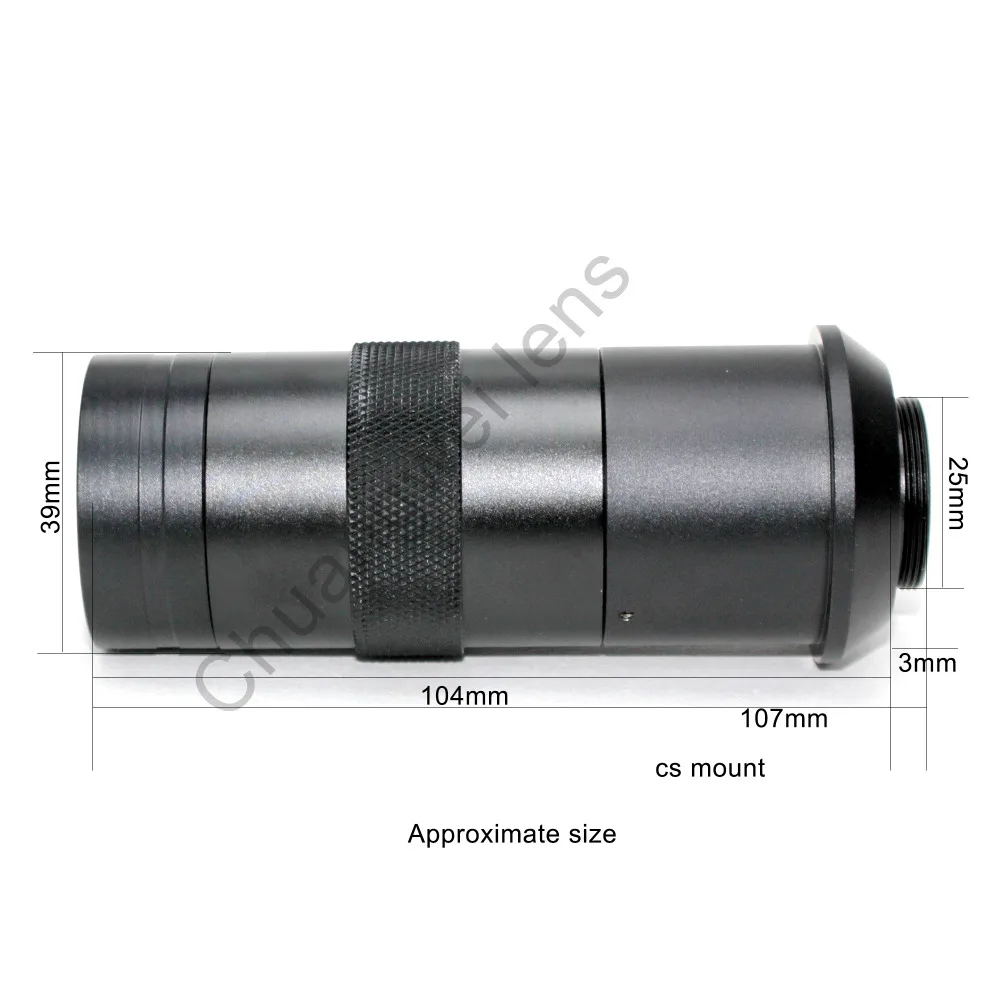 100X Zoom Lens C/CS Mount Lens Glass Magnification Eyepiece For VGA HDMI USB CCD CMOS Industry Video Microscope Camera