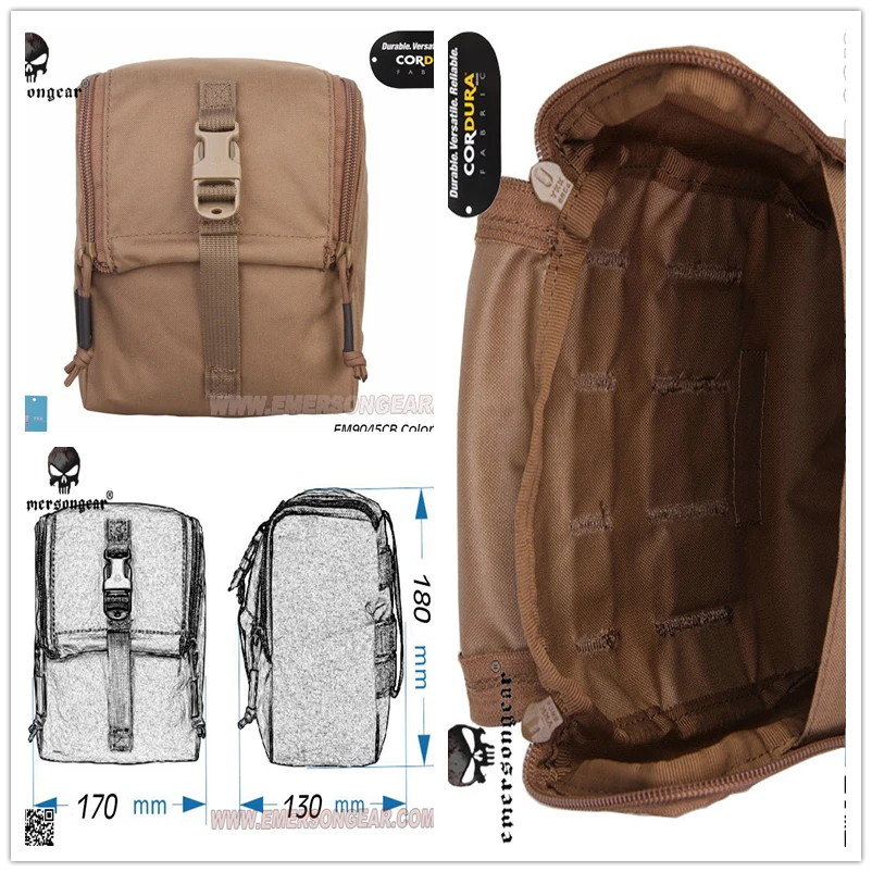 EmersonGear MC amerykański styl pokrowiec Multicam czarny taktyczny MOLLE talia saszetka GP worek użytkowy akcesoria myśliwskie