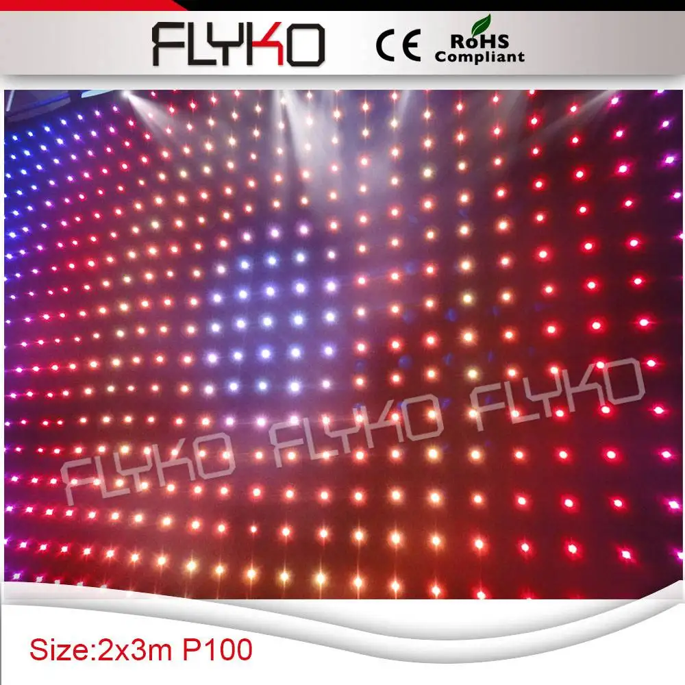 Touchable&Flexible DJ BARS OR CHURCH LED Viedo curtain LED Stage light of LED display wall led curtain screen