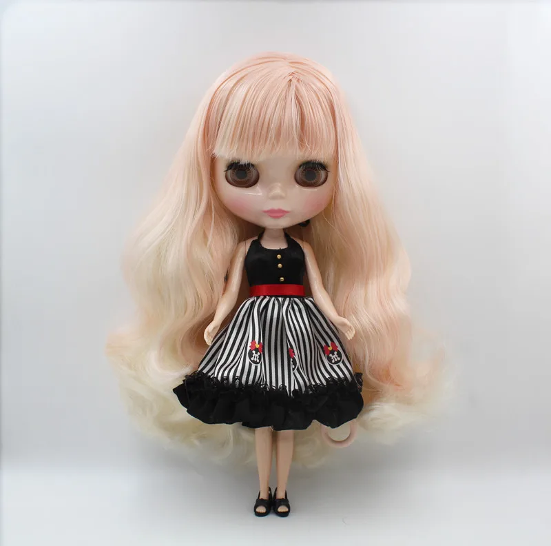 

Blygirl,Blyth doll,Pink, white bangs, regular body, 7 joints, 1/6 dolls, 30cm, can be replaced