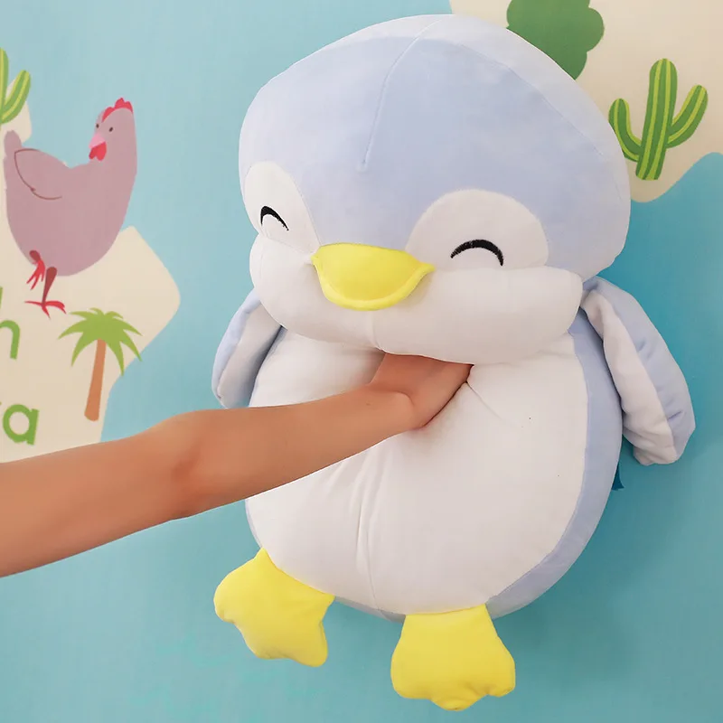 

big plush soft penguin toy lovely blue fat penguin doll gift about 60cm 2663