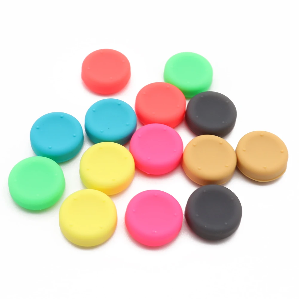 100 pçs silicone analógico polegar vara apertos tampas para nintend interruptor ns joycon controlador varas tampa da pele para alegria con capa