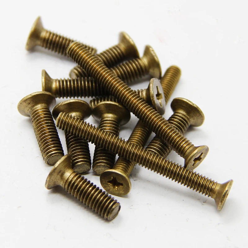 

20pcs M4 brass mechanical screw cross furniture woodworking screws material bolt bolts 10mm-20mm length