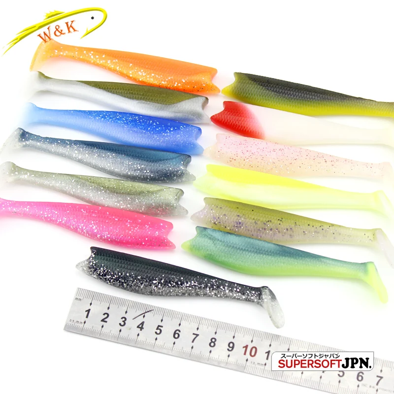 Fishing Lures Color Set at 13 Colors 11 cm 4.3 inch Soft Lure Flexible Vinyle Pike Muskie Fishing Bait Lifelike Shad Lures