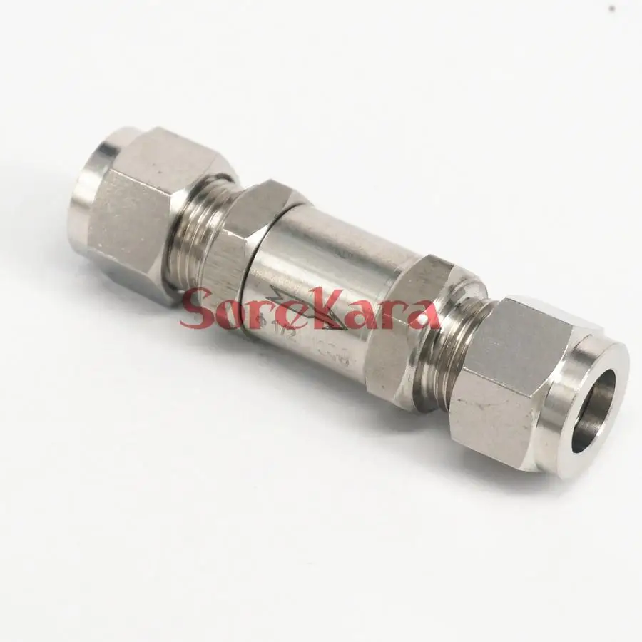 Fit 3/8" OD Tube 304 Stainless Steel One Way Check Valve Non-return in Line Compression Valve