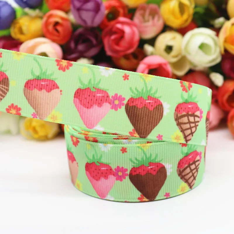 10 Yards Grosgrain Band Erdbeere Kuchen Gedruckt Band 1 "25 MM Für Haar Bögen DIY Handwerk Handgemachte Accessoires M19070902 – Detail 10