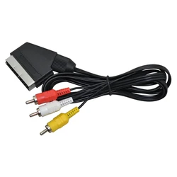 High Quality 1.8m RGB 3RCA To Scart Audio Video Cable for NES for FC