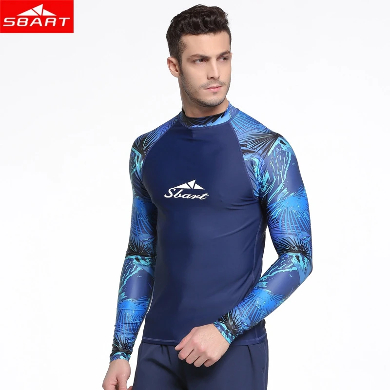 Soft Men Long Sleeved Swimsuit Surf Swimwear Prevent Jellyfish Quick Drying Rash Guard Sunscreen Beach Diving UV T-shirt