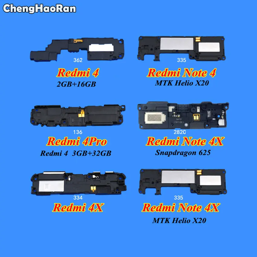 

ChengHaoRan Loudspeaker Loud Speaker for Xiaomi Redmi 4 4X 4Pro Note 4 4x Global Buzzer Ringer Board Replacement Spare Parts