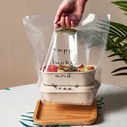 50PCS White Transparent Plastic Bags