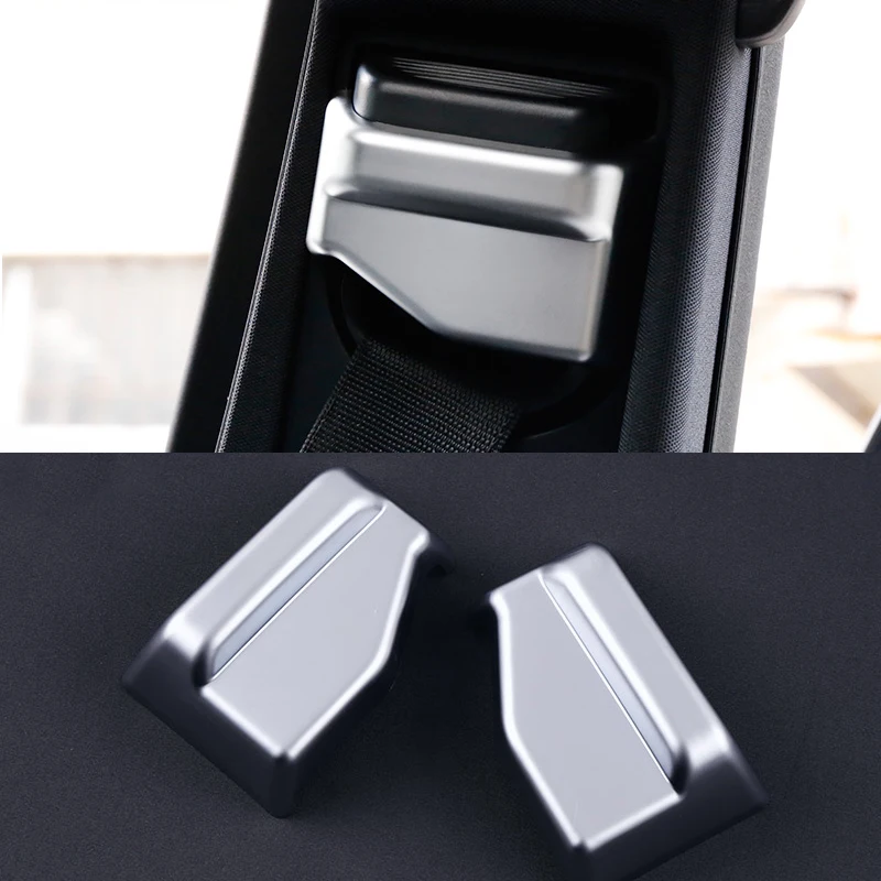 

Car Interior B Pillar Seat Safety Belt button Frame Cover Trim Sequins sticker for Mercedes-Benz C E S Class CLS W213 W205 W222