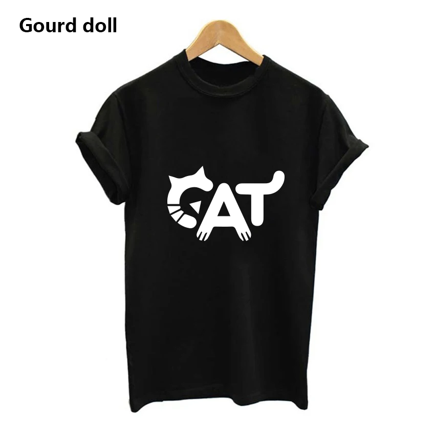 Funny Cotton cat Meow Print Letter Women pink T shirt Cat T-Shirt Casual Shirt For Lady clothes Tumblr Top Tee Hipster