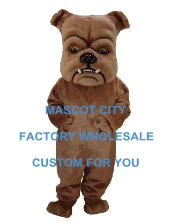 

Best_Price Brown Bulldog Mascot Costume Adult Size Professional Dog Mascota Outfit Suit Fancy Dress Carnival SW732