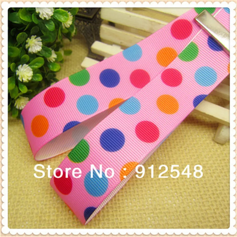 1 \'\'(25mm) 2013 nuovo arrivo colore dot stampato nastro in grosgrain confezione regalo nastro 10 stile mix 102327